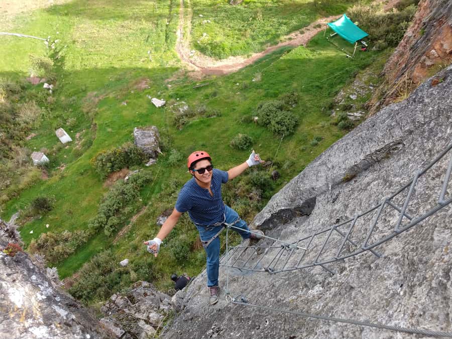 Cusco: Extreme Sky Bike and Rappelling Adventure - Pedaling through the sky at 50 meters