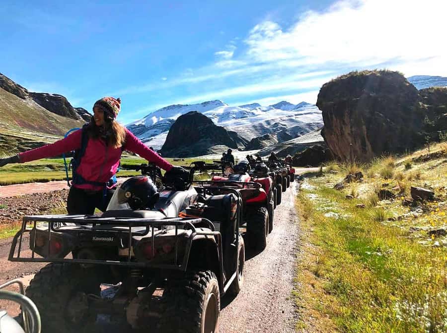 Cusco: Rainbow Mountain In Quad Bikes /walk 5 minutes/+meals - The return ride and lunch in Cusipata
