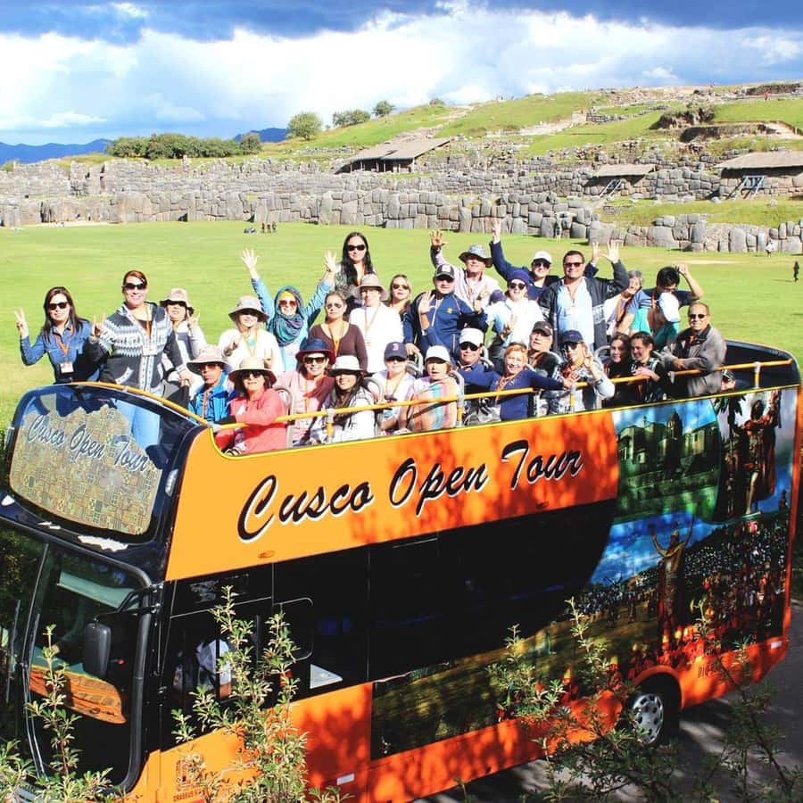Cusco: Sightseeing Tour of the City on an Open-Top Bus - Sacsayhuamán from the road