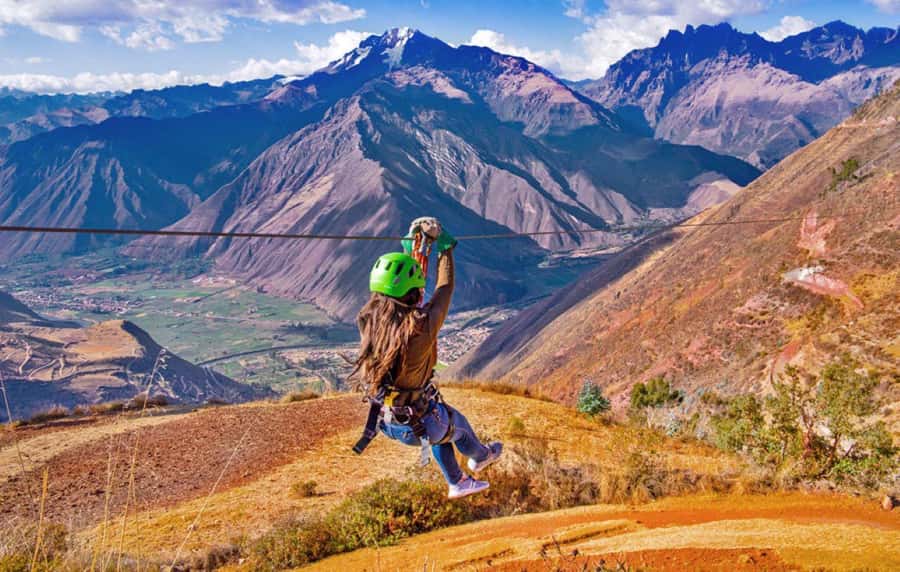 Cusco: Zipline + ATV's | Salt Mines of Maras and Moray | - Four cables above the valley