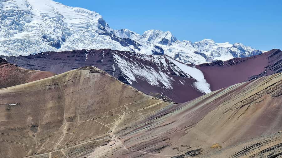 Cuzco: Rainbow Mountain Excursion - The downhill walk and buffet lunch