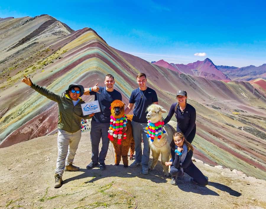 From Cusco: Full Day Rainbow Mountain + Red Valley | PRIVATE - Walking through the high Andes