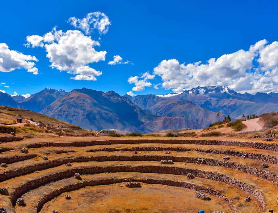 From Cusco: Moray, Maras Salt Mines & Chinchero Weavers Tour - Maras and the salt pools: a working Andean sight