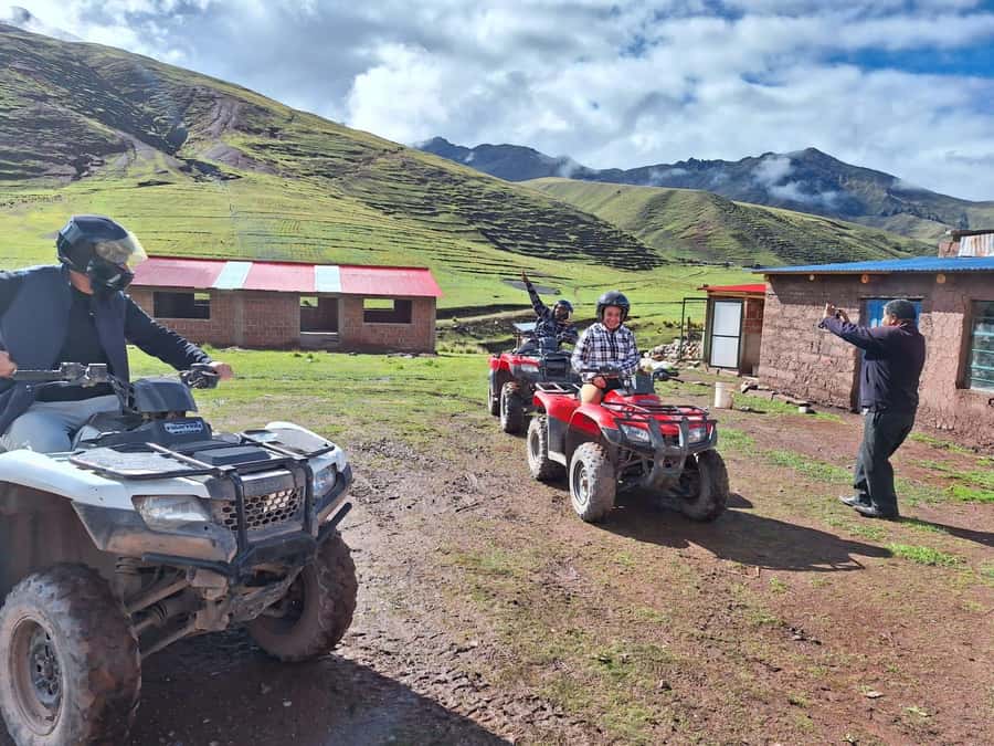 From cusco: Rainbow Mountain ATV Tour with meals - The ride back and lunch in Cusipata
