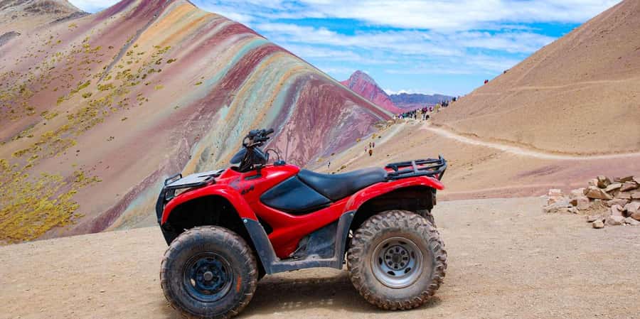 From Cusco: Rainbow Mountain in ATV Quad Bikes + meals - Guides, languages, and organization