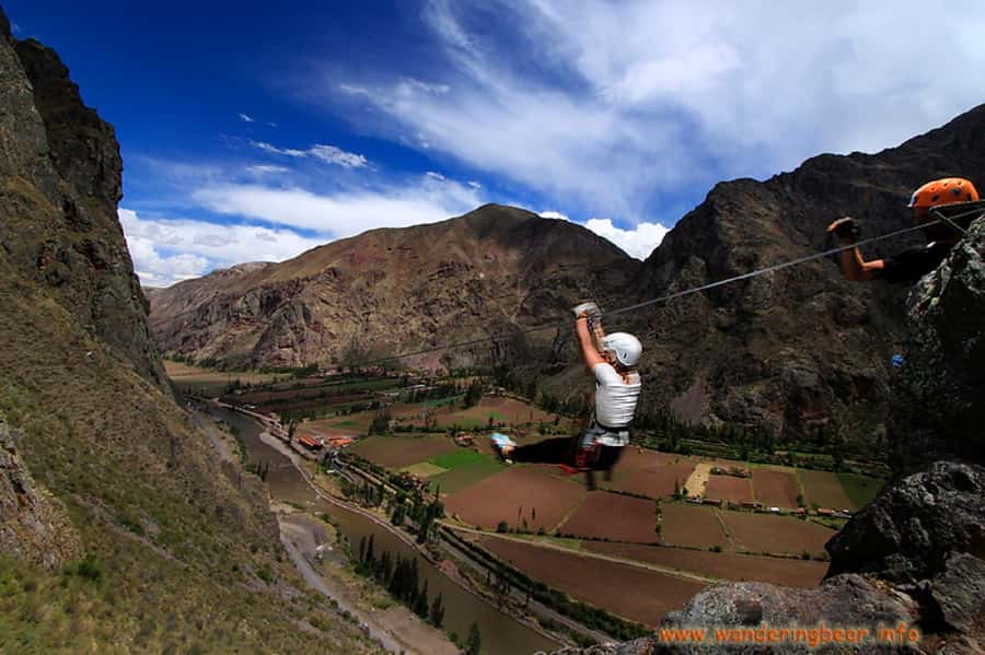 From Cusco: Via Ferrata & Zip Line with lunch - Climbing the iron rungs above the Sacred Valley