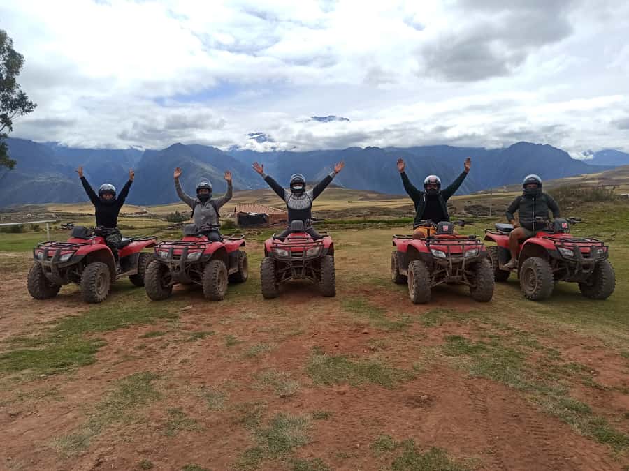 From Cuzco: Salt Mines and Moray Ruins ATV Adventure - Seeing the Maras Salt Mines from above