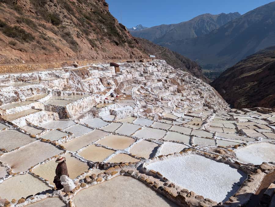 From Ollantaytambo:Moray, Salt Mines, Chinchero end in Cusco - Lunch in Maras and a Useful Midday Break
