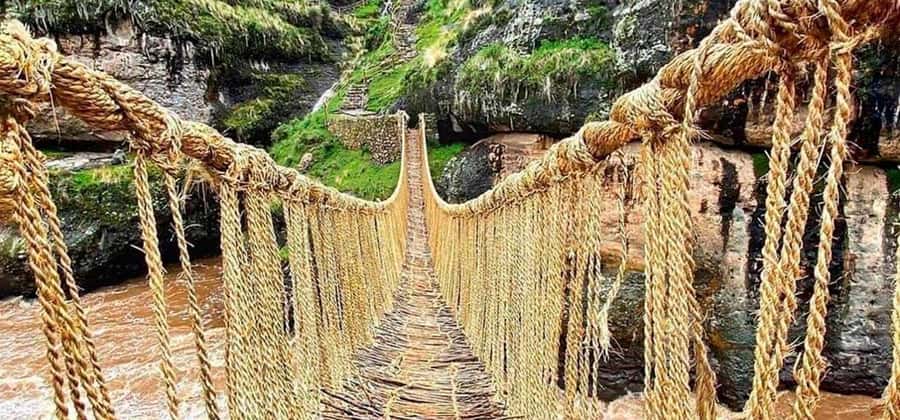 Queswachaka : Tour Inca bridge - Lunch in Cusipata and the ride back to Cusco