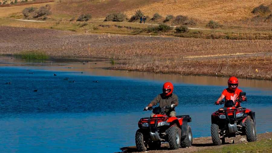 Sacred Valley: Huaypoo Lagoon and Maras by Quad Bike - ATV - Seeing the Maras salt mines from the viewpoint