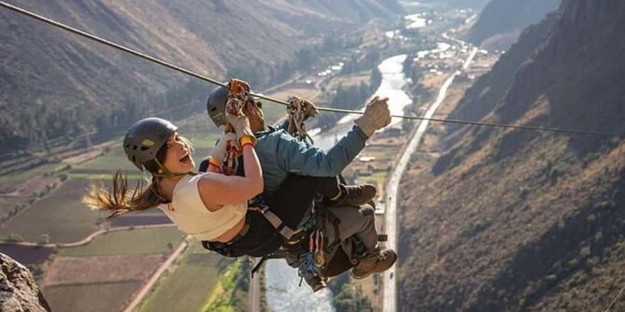 Zipline over the Sacred Valley Trip - How the instructors handle nerves